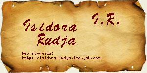 Isidora Rudja vizit kartica